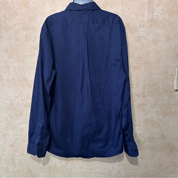 Brooks Brothers Regent Men’s Button Up Shirt M Medium Long Sleeve Blue Logo - Picture 7 of 7